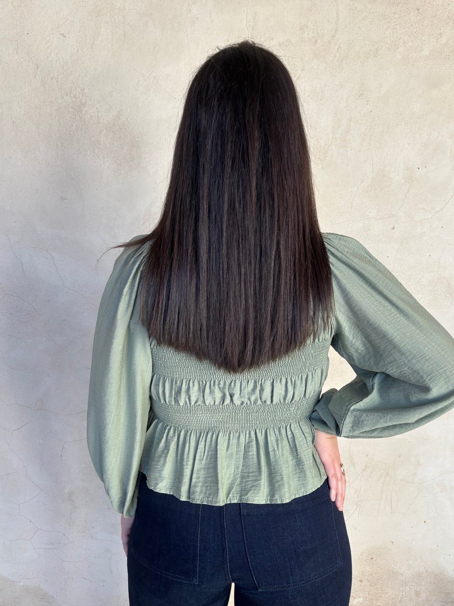 BLUSA FRUNCE VERDE